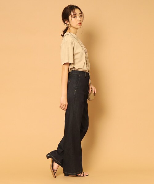 GOOD ROCK SPEED（グッドロックスピード）の「◆GOOD ROCK SPEED（グッドロックスピード）【別注】イーグルTシャツ（Tシャツ/カットソー・レディース・ベージュ/ブラック系/ベージュ系/ブラック・02/01）」の18枚目の写真