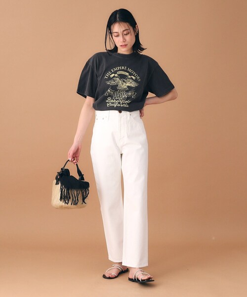 GOOD ROCK SPEED（グッドロックスピード）の「◆GOOD ROCK SPEED（グッドロックスピード）【別注】イーグルTシャツ（Tシャツ/カットソー・レディース・ベージュ/ブラック系/ベージュ系/ブラック・02/01）」の13枚目の写真