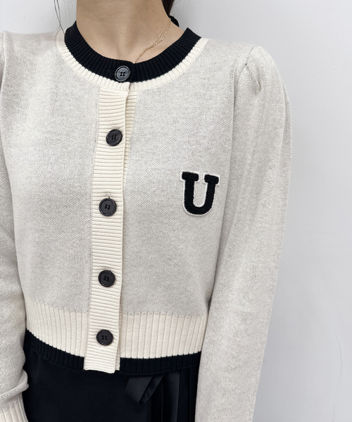 U by SPICK&SPAN（ユーバイスピックアンドスパン）の「配色ラインカーデ（カーディガン/ボレロ・レディース・ネイビー/アイボリー・FREE）」の8枚目の写真