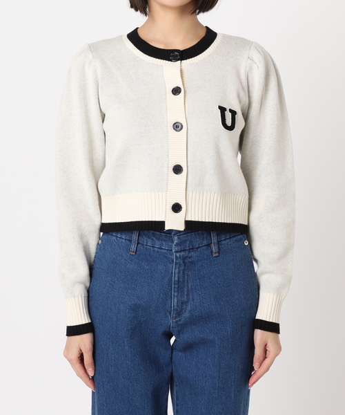 U by SPICK&SPAN（ユーバイスピックアンドスパン）の「配色ラインカーデ（カーディガン/ボレロ・レディース・ネイビー/アイボリー・FREE）」の19枚目の写真
