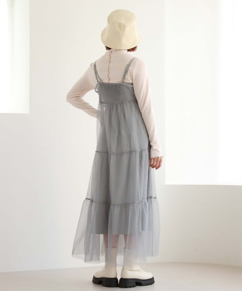 archives（アルシーヴ）の「2ピースチュールティアードキャミ（ワンピース・レディース・ブラック/ブルーグレー/アイボリー・MEDIUM）」の22枚目の写真
