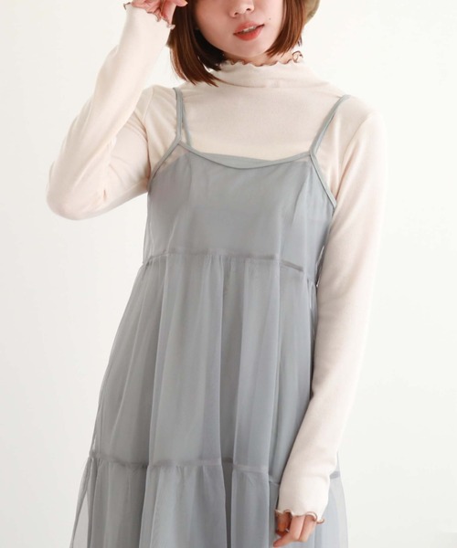 archives（アルシーヴ）の「2ピースチュールティアードキャミ（ワンピース・レディース・ブラック/ブルーグレー/アイボリー・MEDIUM）」の18枚目の写真