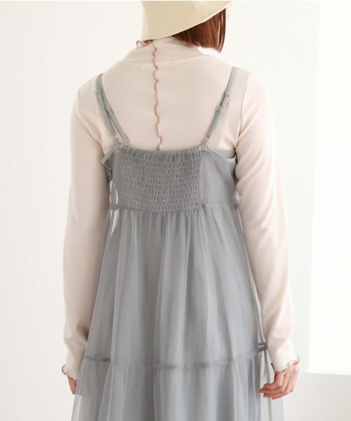 archives（アルシーヴ）の「2ピースチュールティアードキャミ（ワンピース・レディース・ブラック/ブルーグレー/アイボリー・MEDIUM）」の16枚目の写真