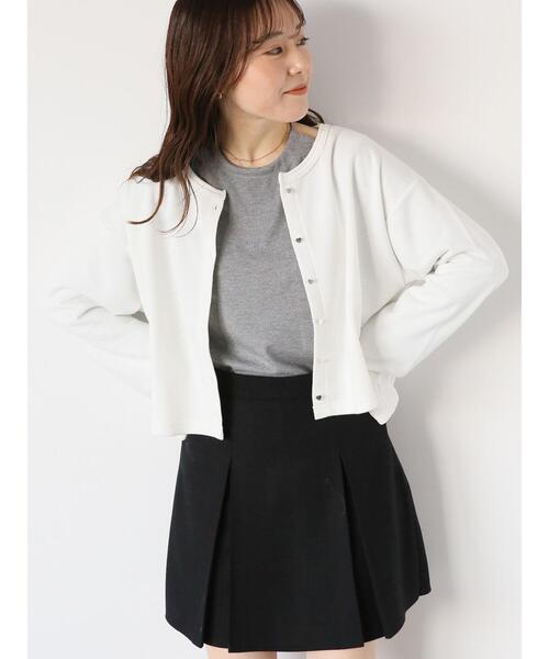 ehka sopo（エヘカソポ）の「ハートボタンスウェットカーディガン（カーディガン/ボレロ・レディース・ブルー/ブラック/ピンク/オフホワイト・F）」の5枚目の写真