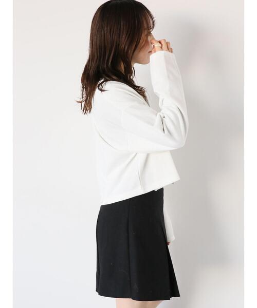 ehka sopo（エヘカソポ）の「ハートボタンスウェットカーディガン（カーディガン/ボレロ・レディース・ブルー/ブラック/ピンク/オフホワイト・F）」の6枚目の写真