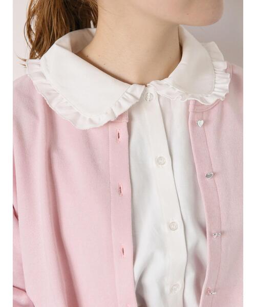 ehka sopo（エヘカソポ）の「ハートボタンスウェットカーディガン（カーディガン/ボレロ・レディース・ブルー/ブラック/ピンク/オフホワイト・F）」の16枚目の写真