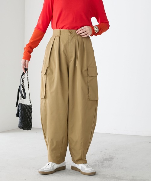 BONLECILL(ボンルシール)の「シャカシャカサーカスカーゴパンツ(カーゴパンツ・レディース・カーキ/ブラック/アイボリー/ベージュ・L/M)」の14枚目の写真