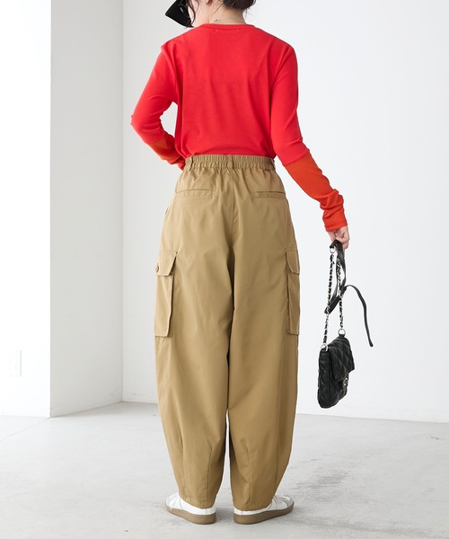 BONLECILL(ボンルシール)の「シャカシャカサーカスカーゴパンツ(カーゴパンツ・レディース・カーキ/ブラック/アイボリー/ベージュ・L/M)」の18枚目の写真