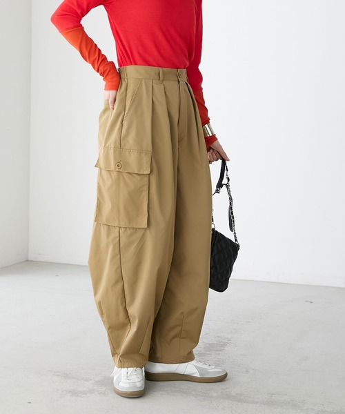 BONLECILL(ボンルシール)の「シャカシャカサーカスカーゴパンツ(カーゴパンツ・レディース・カーキ/ブラック/アイボリー/ベージュ・L/M)」の20枚目の写真