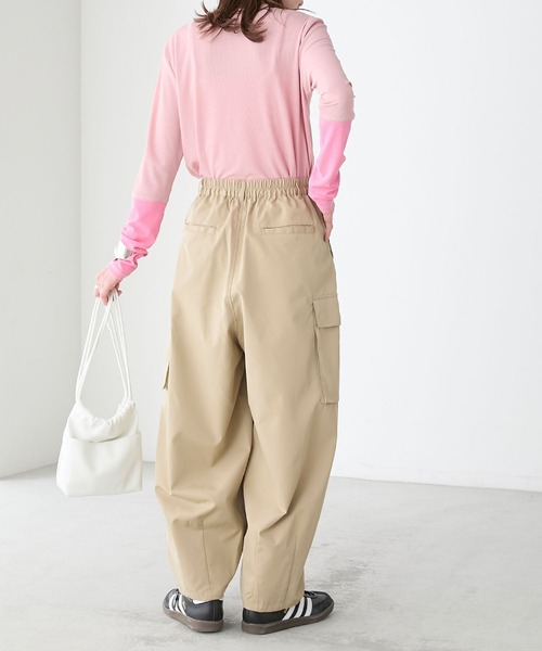 BONLECILL(ボンルシール)の「シャカシャカサーカスカーゴパンツ(カーゴパンツ・レディース・カーキ/ブラック/アイボリー/ベージュ・L/M)」の9枚目の写真