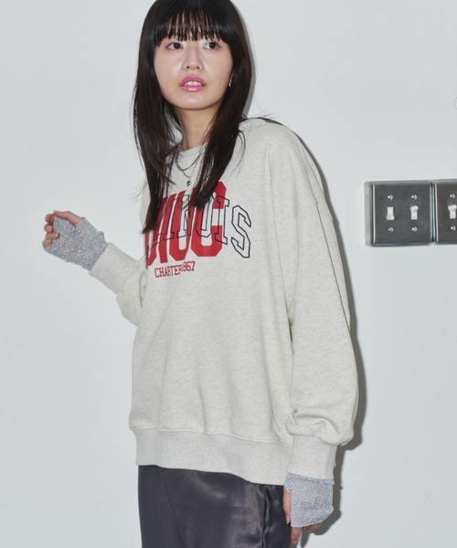 Auntie Rosa Holiday(アンティローザホリデー)の「ロゴ刺繍ルーズスウェット(スウェット・レディース・チャコールグレー/グレー/オレンジ/ナチュラル・FREE)」の16枚目の写真