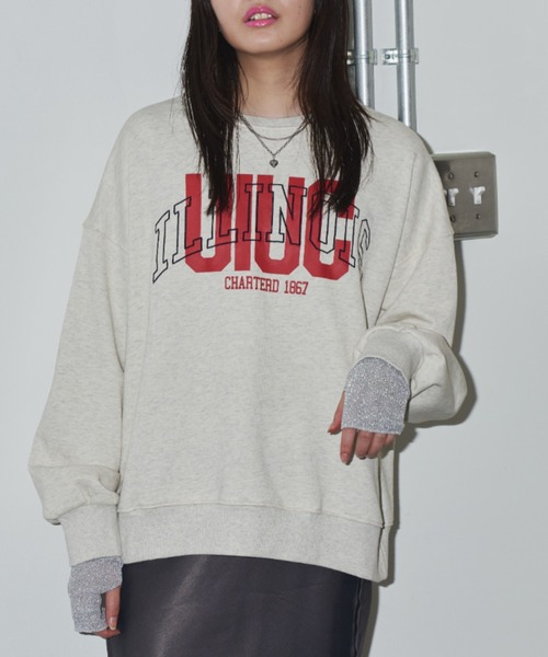 Auntie Rosa Holiday(アンティローザホリデー)の「ロゴ刺繍ルーズスウェット(スウェット・レディース・チャコールグレー/グレー/オレンジ/ナチュラル・FREE)」の6枚目の写真