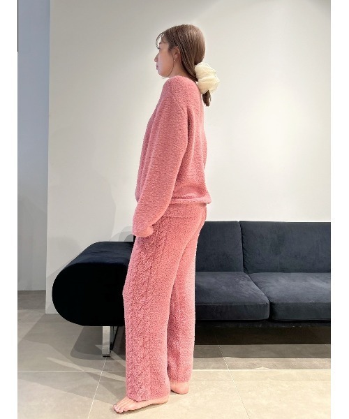 SNIDEL HOME（スナイデルホーム）の「【Melty】ケーブルロングパンツ（ルームウェア/パジャマ・レディース・ブラウン/ピンク/アイボリー・FREE）」の10枚目の写真