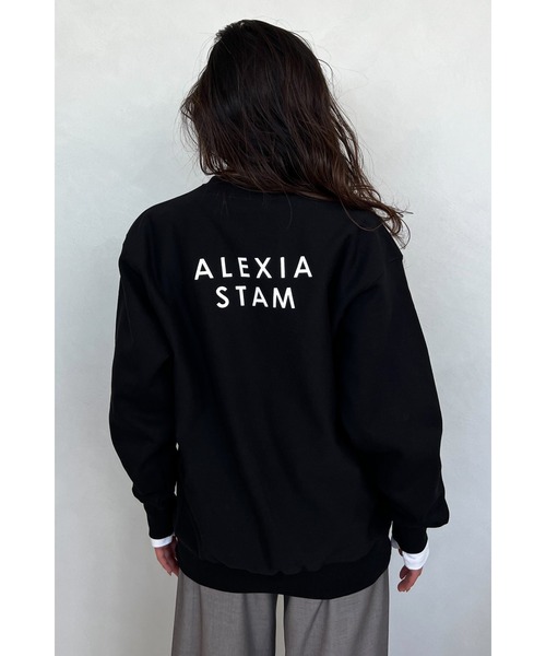 ALEXIA STAM（アリシアスタン）の「Logo Print Sweatshirt (Dive) /[Dive] スウェットシャツ（スウェット・レディース・ホワイト/ブラック・FREE）」の2枚目の写真