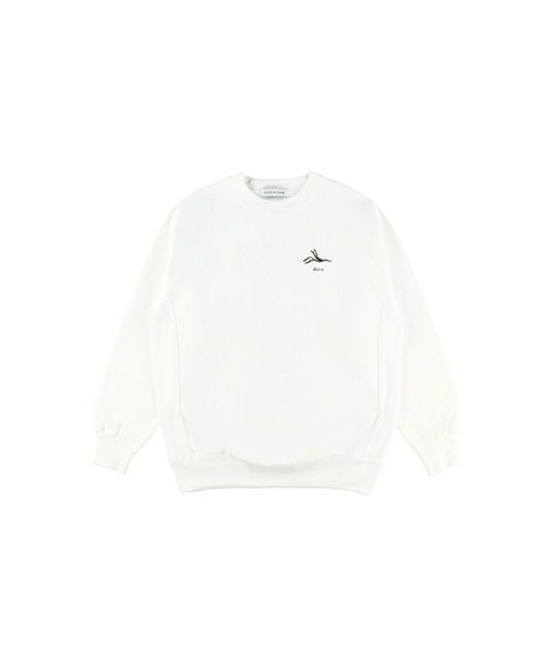 アリシアスタン 新品トレーナー ホワイト ALEXIA STAM セール】Logo Print Sweatshirt (Dive) /[Dive] スウェット