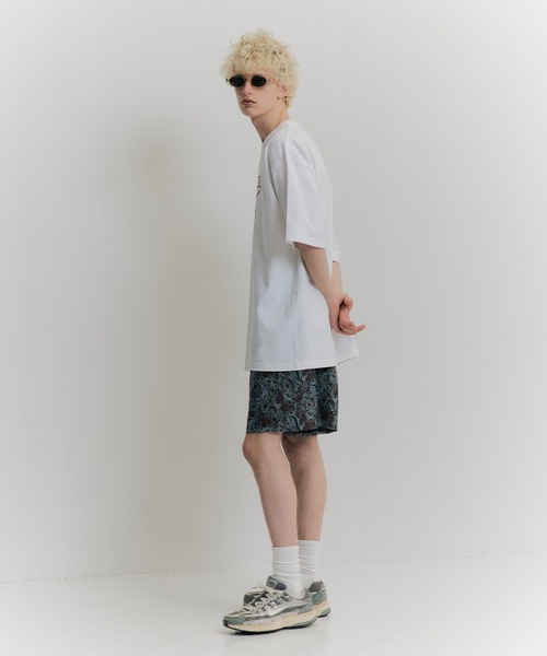 【セール】ヘリンボン織バティック柄リネンショートパンツ【Made in Japan】（その他パンツ）｜NOISE MAKER（ノイズメーカー）