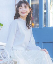 ◆【大人気/やわらかもっちり素材/オフィスにも/3シーズン楽しめる】ラメ総針ハイネックニット
