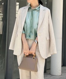 NOLLEY’S | 《セットアップ対応》ウォッシャブル麻混ストレッチテーラードジャケット(テーラードジャケット)