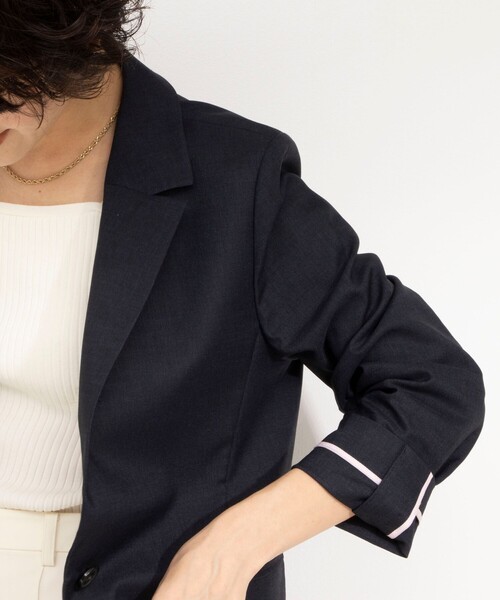 NOLLEY'S　ウォッシャブル麻混ストレッチテーラードジャケット NOLLEY'S（ノーリーズ）の「《セットアップ対応》ウォッシャブル