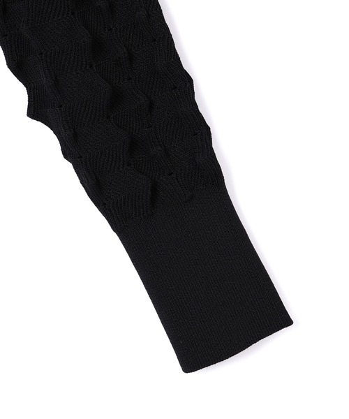 ADAM ET ROPE'(アダムエロペ)の「パターンニットメタルカーディガン(カーディガン/ボレロ・レディース・ホワイト/ブラック/ライトグレー・FREE)」の13枚目の写真