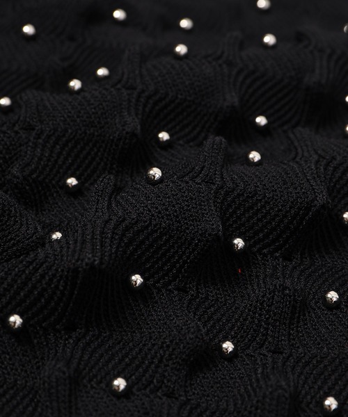 ADAM ET ROPE'(アダムエロペ)の「パターンニットメタルカーディガン(カーディガン/ボレロ・レディース・ホワイト/ブラック/ライトグレー・FREE)」の18枚目の写真