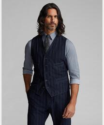 RRLダブルアールエル　インディゴコーデュロイベスト　Ｓサイズ 中古・古着通販】RRL (ダブルアールエル) ウォバッシュ