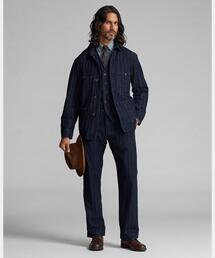 RRL ダブルアールエル ワークベスト　シャンブレー　インディゴ　デニム　藍染め RRL（ダブル アール エル）の「ヒューソン インディゴ デニム