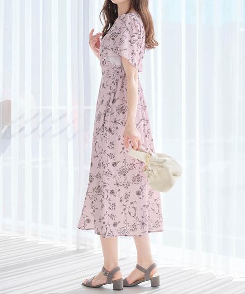 alotta（アロッタ）の「欲しいが詰まったひんやり花柄ワンピース（ワンピース・レディース・ホワイト系その他/ブルー/ピンク/ブラック・LL/3L/M/L）」の17枚目の写真