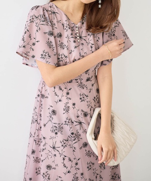 alotta（アロッタ）の「欲しいが詰まったひんやり花柄ワンピース（ワンピース・レディース・ホワイト系その他/ブルー/ピンク/ブラック・LL/3L/M/L）」の18枚目の写真