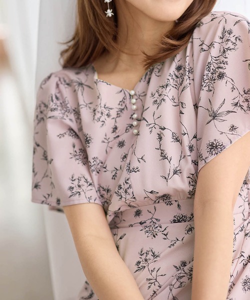 alotta（アロッタ）の「欲しいが詰まったひんやり花柄ワンピース（ワンピース・レディース・ホワイト系その他/ブルー/ピンク/ブラック・LL/3L/M/L）」の20枚目の写真