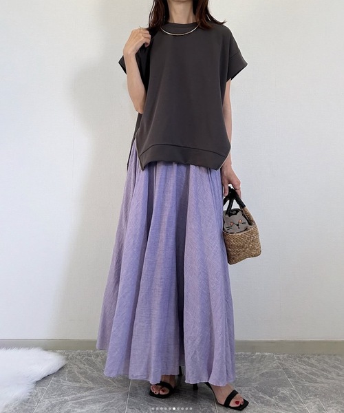 【正規品】 ライトダンボールサイドZIPクルーネックプルオーバー Emma レディースウェア
