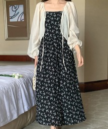 LAFFMO | シフォンボレロ＆フラワーロングワンピース(ワンピース)