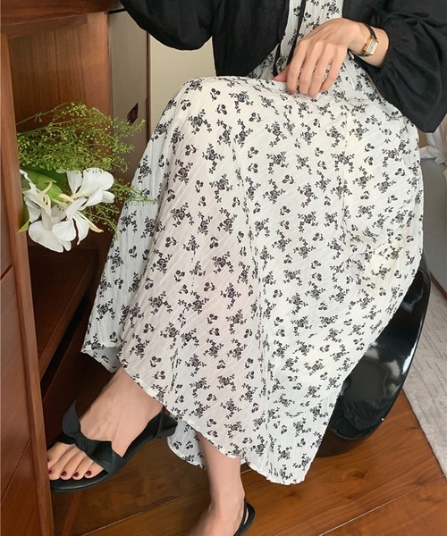 LAFFMO（ラフモ）の「シフォンボレロ＆フラワーロングワンピース（ワンピース・レディース・ホワイト/ブラック・F）」の12枚目の写真