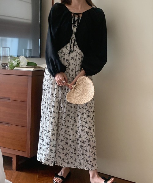 LAFFMO（ラフモ）の「シフォンボレロ＆フラワーロングワンピース（ワンピース・レディース・ホワイト/ブラック・F）」の18枚目の写真