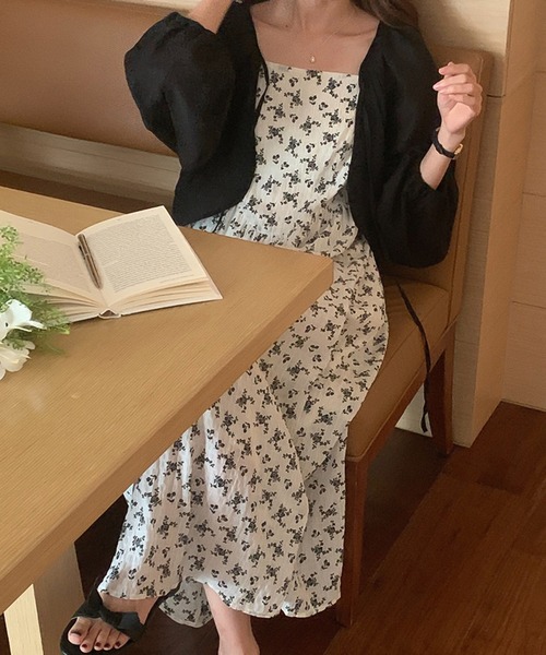 LAFFMO（ラフモ）の「シフォンボレロ＆フラワーロングワンピース（ワンピース・レディース・ホワイト/ブラック・F）」の21枚目の写真