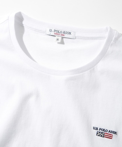 U.S. POLO ASSN.(ユーエスポロアッスン)の「【U.S. POLO ASSN.】Classical Flag long sleeve Tee / クラシカルフラッグ ワンポイント刺繍 ロンTシャツ(Tシャツ/カットソー・レディース・ホワイト/ネイビー/ブラック・L/M/S/XL)」の6枚目の写真