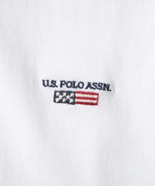 U.S. POLO ASSN.(ユーエスポロアッスン)の「【U.S. POLO ASSN.】Classical Flag long sleeve Tee / クラシカルフラッグ ワンポイント刺繍 ロンTシャツ(Tシャツ/カットソー・レディース・ホワイト/ネイビー/ブラック・L/M/S/XL)」の7枚目の写真
