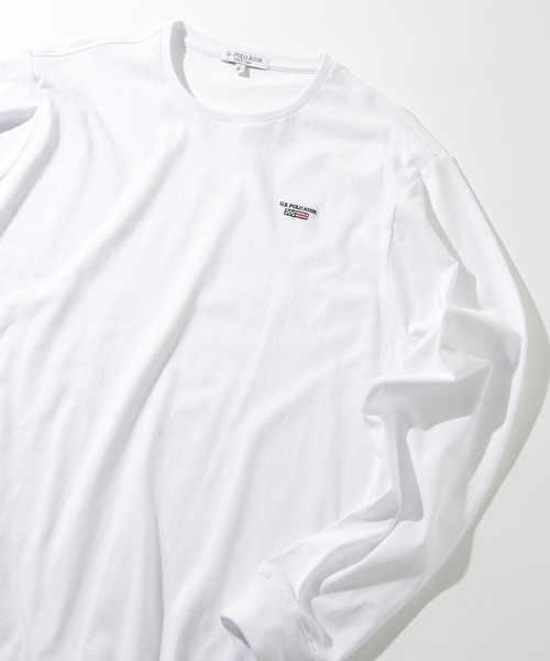 U.S. POLO ASSN.(ユーエスポロアッスン)の「【U.S. POLO ASSN.】Classical Flag long sleeve Tee / クラシカルフラッグ ワンポイント刺繍 ロンTシャツ(Tシャツ/カットソー・レディース・ホワイト/ネイビー/ブラック・L/M/S/XL)」の5枚目の写真