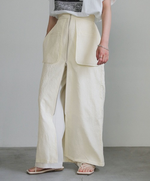 select MOCA(セレクトモカ)の「フロントジップジャガードスカート(スカート・レディース・ブラック/アイボリー・LARGE/MEDIUM)」の19枚目の写真