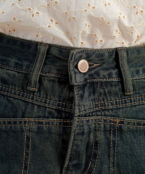 DAY CLOSET（デイ クローゼット）の「【大きいサイズ有】ヴィンテージライクステッチデニムワイドパンツ レディース（デニムパンツ・レディース・ダークインディゴブルー/ブルー・XL/L/M/S/2XL）」の21枚目の写真