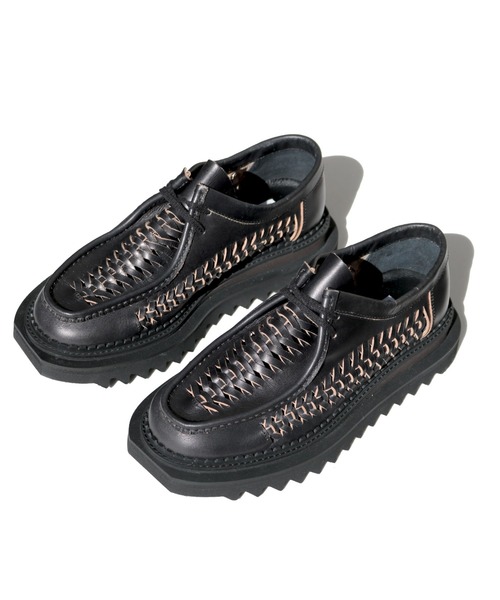 elephant TRIBAL SUEDE DOUBLE SOLE SHOES（Tan Suede Leather