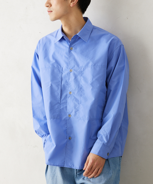 JOURNAL STANDARD relume(ジャーナルスタンダード レリューム)の「”UNIFORM”ブロードユーティリティシャツ(シャツ/ブラウス・メンズ・ブラック/ブルー系その他/ブルー・LARGE/MEDIUM)」の3枚目の写真