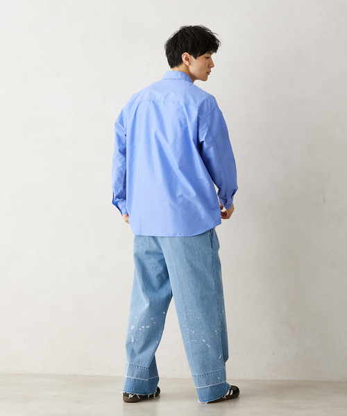 JOURNAL STANDARD relume(ジャーナルスタンダード レリューム)の「”UNIFORM”ブロードユーティリティシャツ(シャツ/ブラウス・メンズ・ブラック/ブルー系その他/ブルー・LARGE/MEDIUM)」の9枚目の写真