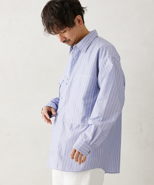 JOURNAL STANDARD relume(ジャーナルスタンダード レリューム)の「”UNIFORM”ブロードユーティリティシャツ(シャツ/ブラウス・メンズ・ブラック/ブルー系その他/ブルー・LARGE/MEDIUM)」の22枚目の写真