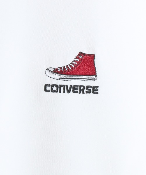 CONVERSE（コンバース）の「CONVERSE/コンバース オーバーサイズ ロゴ オールスター スニーカー ワンポイント刺繍 レギュラーカラー 半袖シャツ/レディース メンズ（シャツ/ブラウス・レディース・ブルー系その他/ライトグレー/ホワイト/ブルーグレー/ブラック・M/L/LL）」の19枚目の写真
