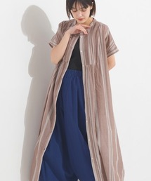 OMNES（オムネス）の「コットンボイル総柄半袖シャツワンピース（シャツワンピース）」