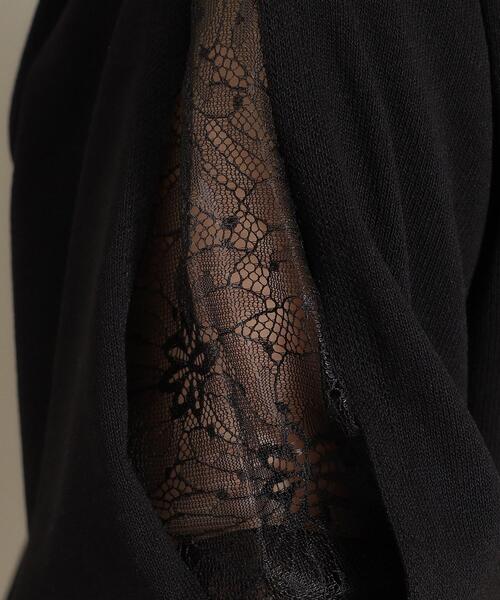 ITS'DEMO（イッツデモ）の「◆【UV／洗える／アンチピリング／通勤】袖スリットレースニット（ニット/セーター・レディース・オフホワイト/ブラック/サックスブルー/ベビーピンク・40/38）」の12枚目の写真