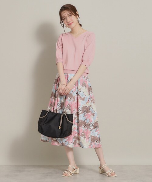 ITS'DEMO（イッツデモ）の「◆【UV／洗える／アンチピリング／通勤】袖スリットレースニット（ニット/セーター・レディース・オフホワイト/ブラック/サックスブルー/ベビーピンク・40/38）」の14枚目の写真