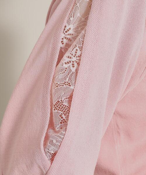 ITS'DEMO（イッツデモ）の「◆【UV／洗える／アンチピリング／通勤】袖スリットレースニット（ニット/セーター・レディース・オフホワイト/ブラック/サックスブルー/ベビーピンク・40/38）」の16枚目の写真