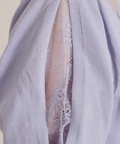 ITS'DEMO（イッツデモ）の「◆【UV／洗える／アンチピリング／通勤】袖スリットレースニット（ニット/セーター・レディース・オフホワイト/ブラック/サックスブルー/ベビーピンク・40/38）」の20枚目の写真